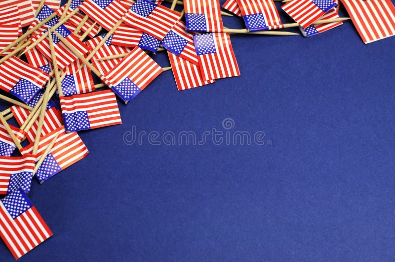 Abstract background of USA Stars and Stripes with copy space.