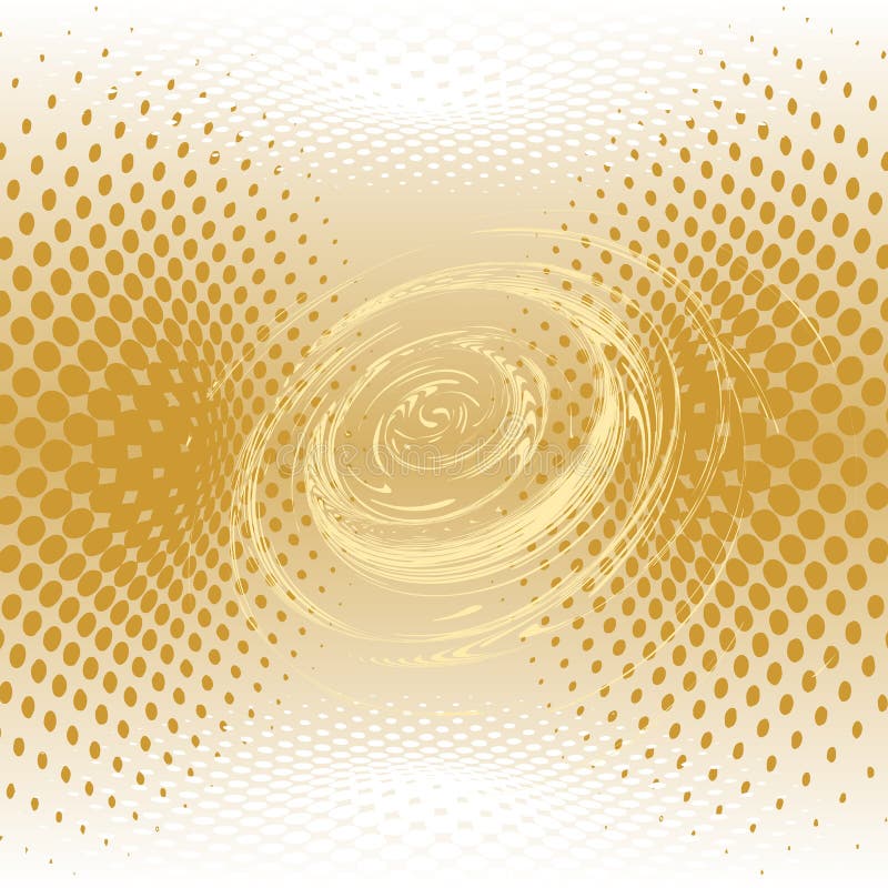 Abstract Spiral Metal Relief, Gold Color Stock Illustration ...
