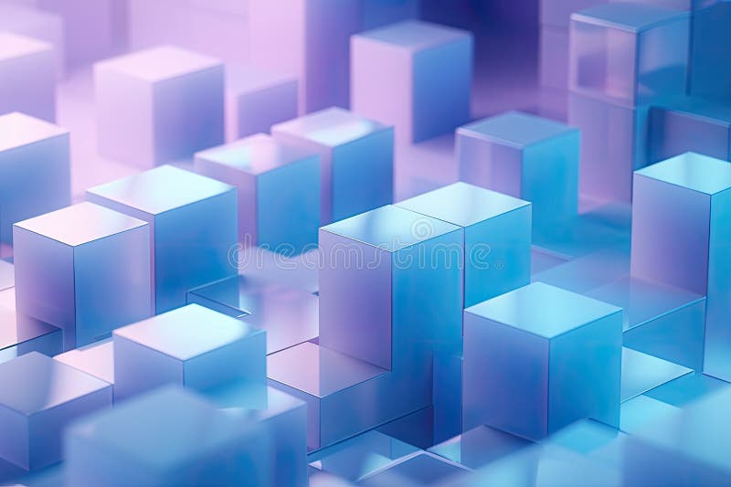 Abstract background with vibrant cubes royalty free illustration