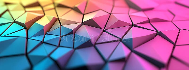 Abstract Multicolored Triangular Pattern Background royalty free illustration