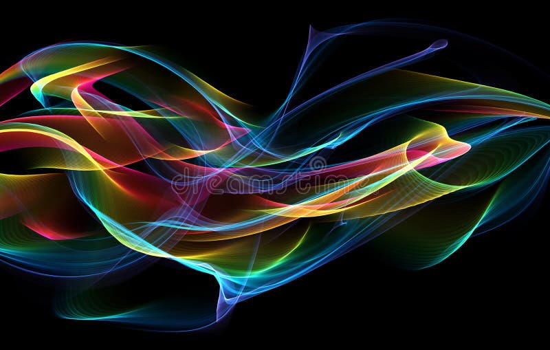 Abstract colorful waves of flames background design