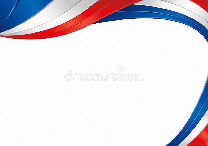 Abstract background with shapes with the colors of the flag of France or Paraguay to use as Diploma or Certificate