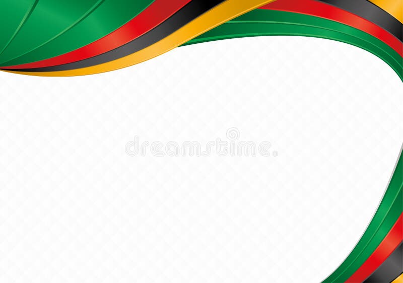 Abstract background with shapes with the colors of the flag of Zambia to use as Diploma or Certificate