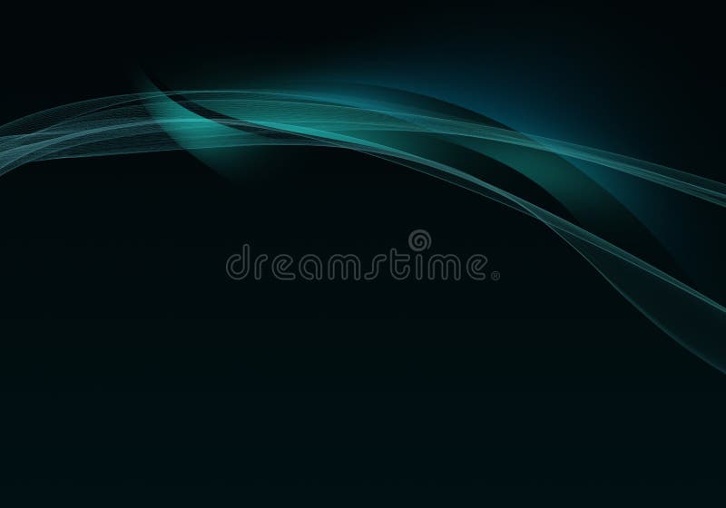 Abstract Background Waves. Black, Blue and Green Abstract Background