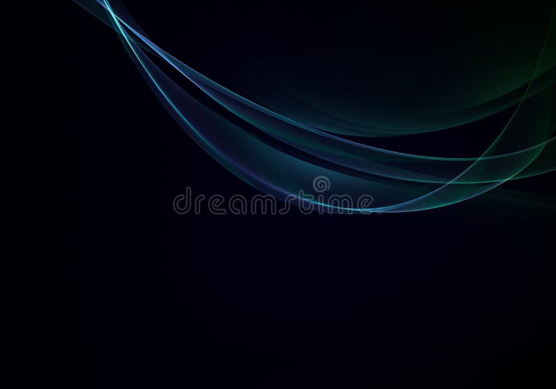 Abstract background waves. Black, green and blue abstract background for wallpaper oder business card