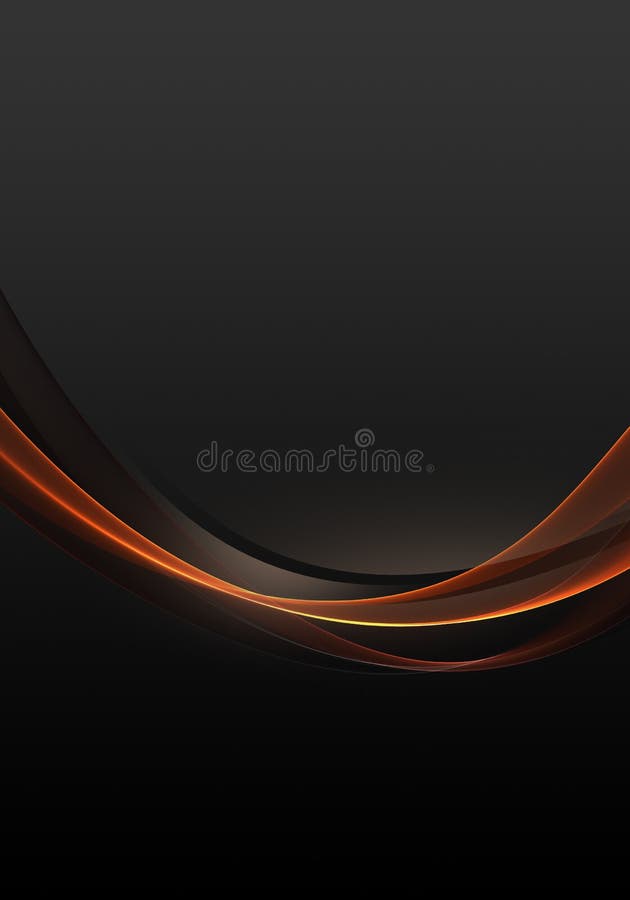 Abstract background waves. Black, orange and grey abstract background for wallpaper oder business card