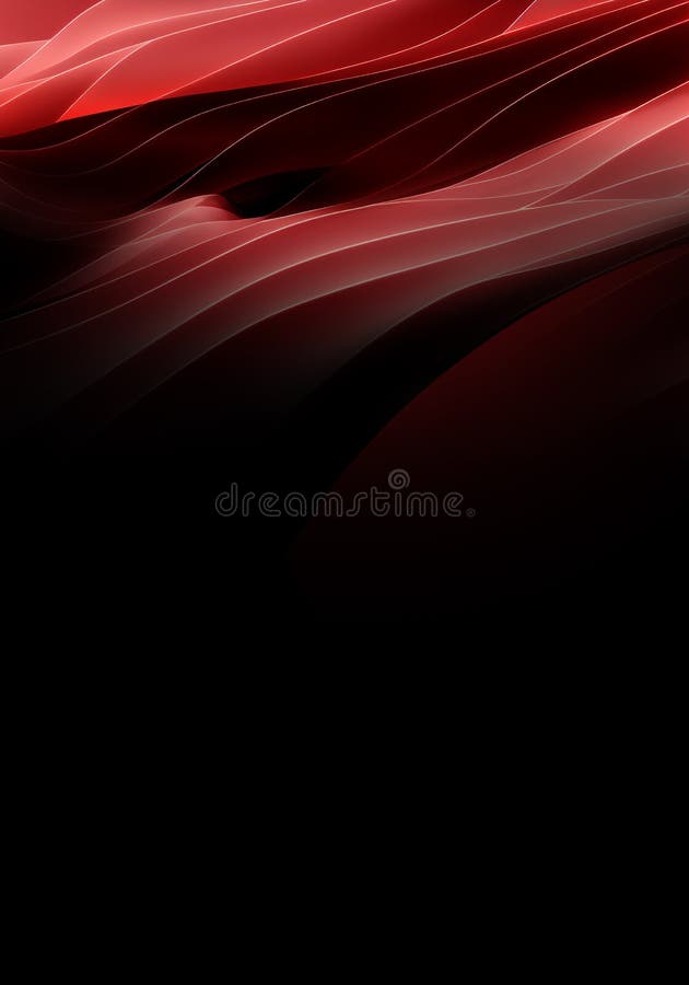 Abstract Background Waves. Black and Red Abstract Background for