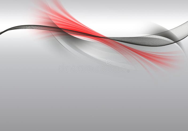 Abstract Background Waves. White, Grey and Red Abstract Background