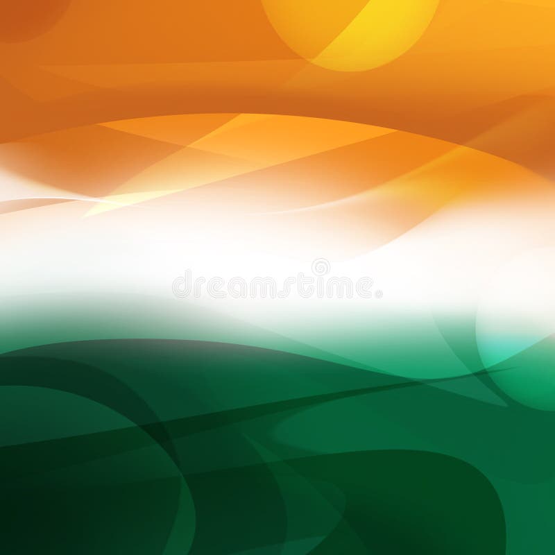 Abstract Background with Tricolour in Indian Flag Colours Stock  Illustration - Illustration of nationalism, flat: 238678646