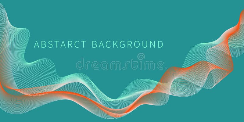 Abstract background with wavy thin lines. Design for cover. Visualization of movement, dynamics, energy or data