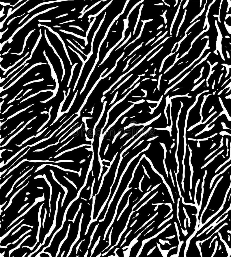 Abstract Background of White Curved Lines on Black Stock Vector