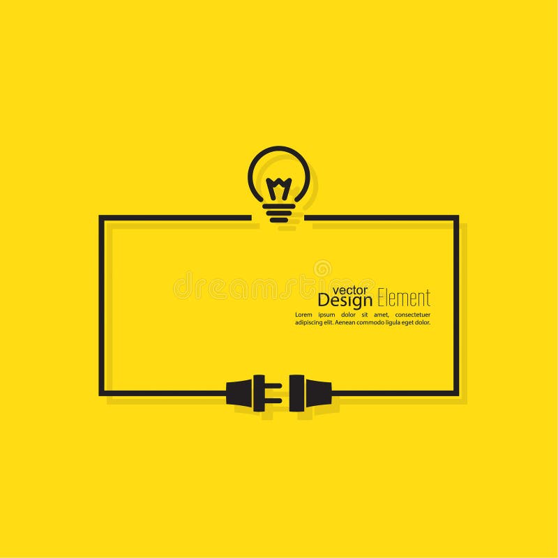 Abstract background with wire plug and socket stock illustration