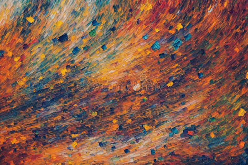 Abstract background with yellow, orange and red spots of paint