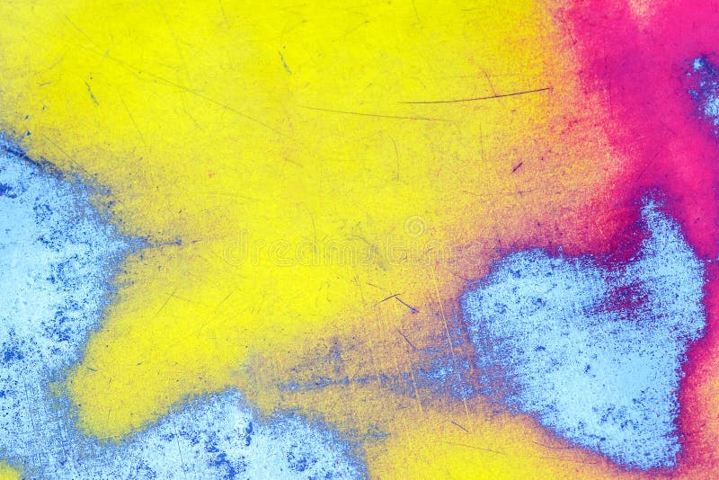 Abstract Background. Yellowred Paint Polished To A Metal Base Stock