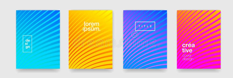 Abstract backgrounds, geometric patterns texture. Vector creative graphic art covers design, modern cool line color gradient stock illustration
