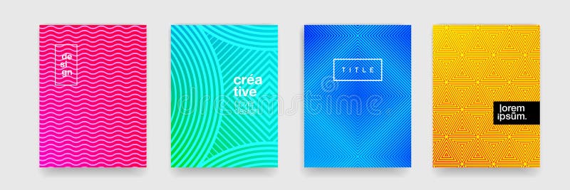 Abstract backgrounds, geometric shape texture patterns. Vector modern trend color gradient, wave line pattern background royalty free illustration