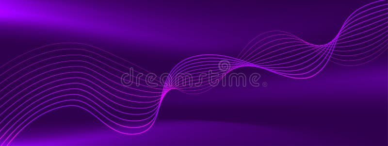 Abstract Bending Lines in Dark Purple Banner Background Stock Vector -  Illustration of backgrounds, color: 165924450