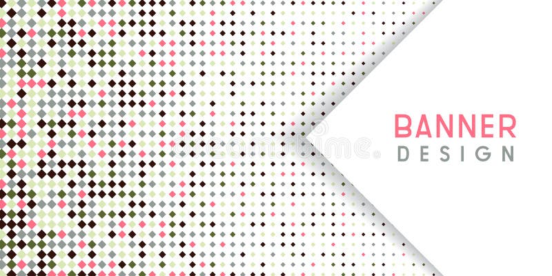 Abstract banner background with diamond halftone design vector illustration Abstract banner background with diamond halftone design vector illustration