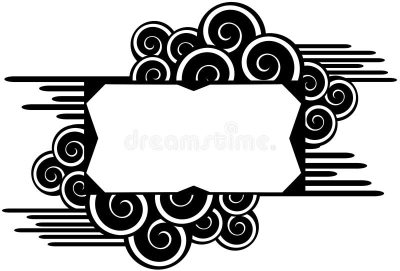 Abstract Banner In Black With Clouds Stock Image - Image: 36733101