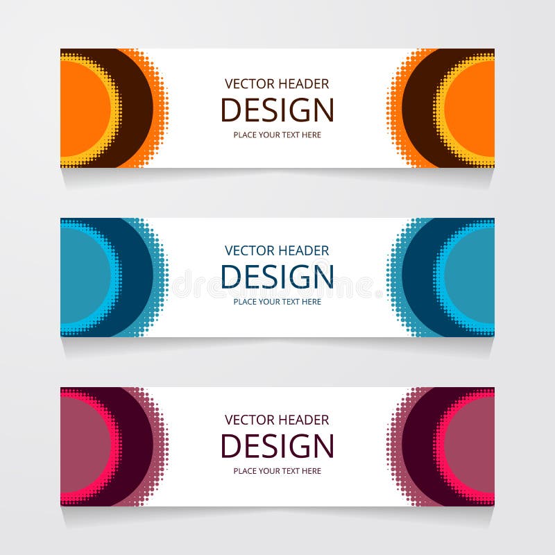 Abstract Banner Design Web Template Set Horizontal Header Web Banner Abstract Banner Design Web Template Set Horizontal Header Web Banner