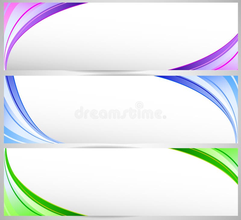Abstract banner set vector illustration Abstract banner set vector illustration