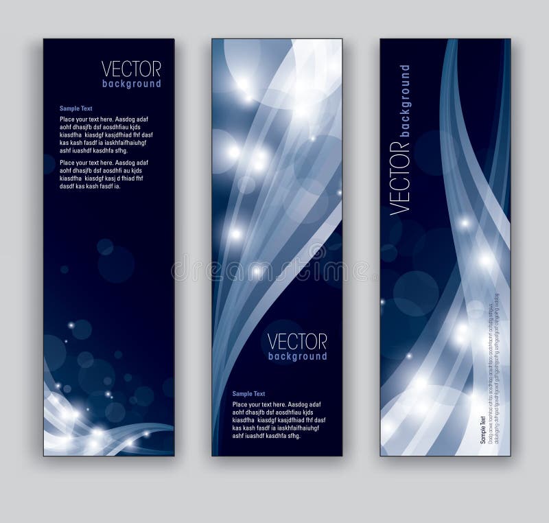 Abstract Banners. Vector Eps10 Backgrounds.