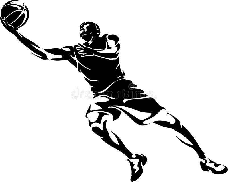 Abstract Basketball Layup stock vector. Illustration of holding 89821819