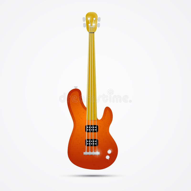 Abstract Bass Guitar, Staff Stock Vector Illustration of abstract