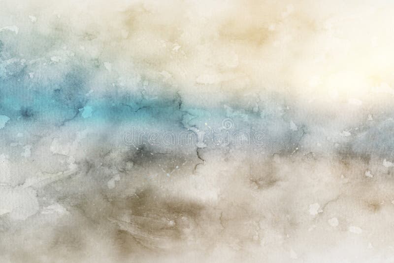 Abstract beach ocean watercolor for background. Creative abstract painted background, wallpaper, texture