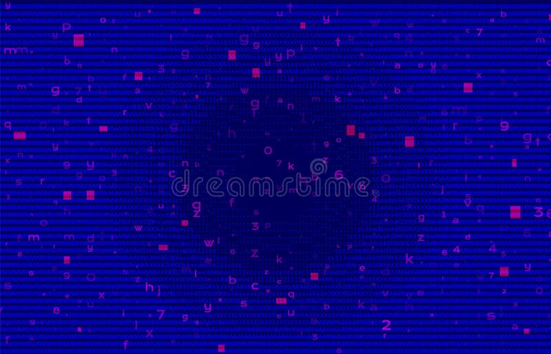 Abstract Cyberspace Bg Digital Binary Code Screen Stock Vector