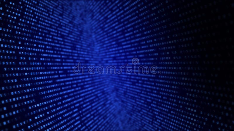 Abstract Binary code wall streaming binary code background. Digital technology. Cyber data, decryption and encryption. Hacker Programming code technology Animation. software developer, Computer script. Developer programming code video