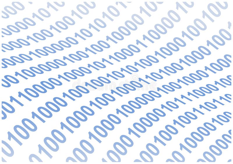 Abstract binary code waves background vector illustration