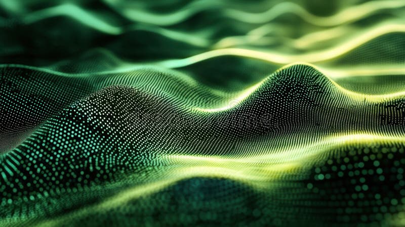 Abstract binary pattern with futuristic digital design green tone.