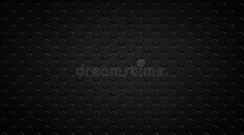 Abstract black background with diamond block grid pattern, elegant metal texture in dark techo design with lines