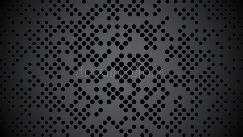 Abstract Black Background. Gradient Gray Backdrop. Halftone Pattern