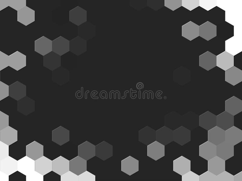 Abstract black background with honeycombs vector illustration