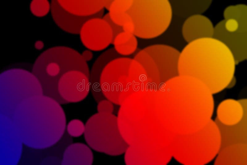 An Abstract Black Background with Red Circles Stock Illustration