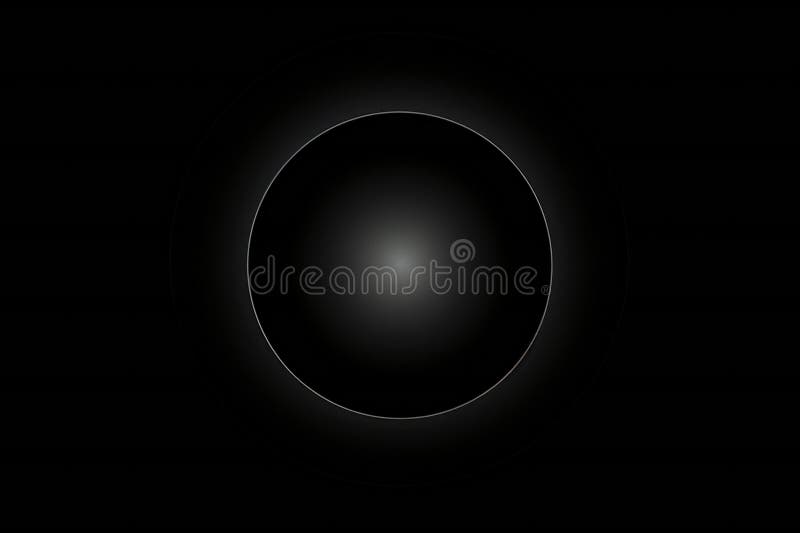 Abstract Black Background with White Circle Stock Illustration