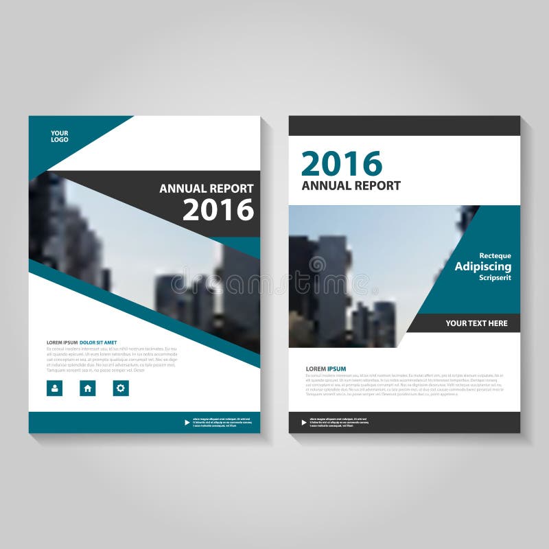 Abstract black blue annual report Leaflet Brochure Flyer template design, book cover layout design stock illustration