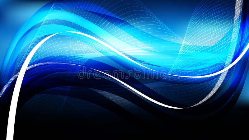 Abstract Black and Blue Flowing Curves Background stock illustration Abstract Black and Blue Flowing Curves Background stock illustration