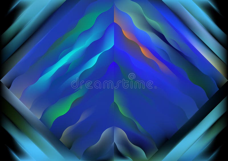 Abstract Black Blue and Green Graphic Background Vector Illustration