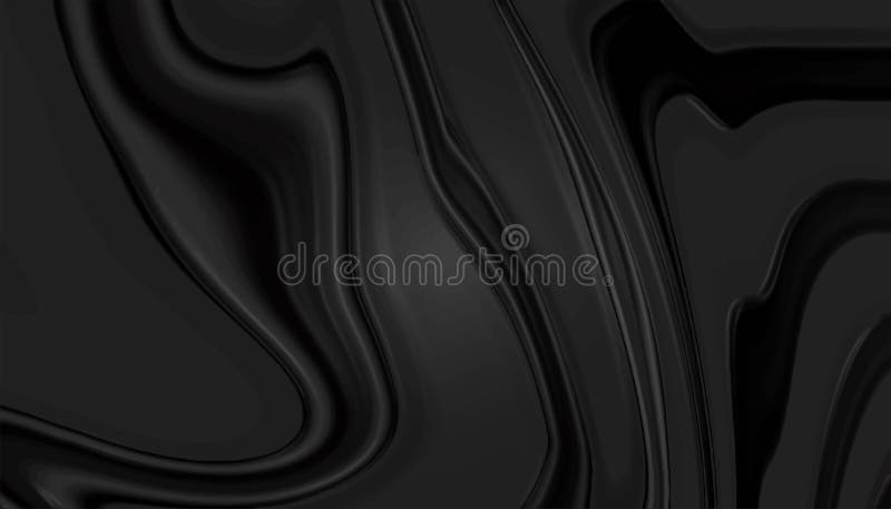 Abstract Black Fluid Texture Design royalty free illustration