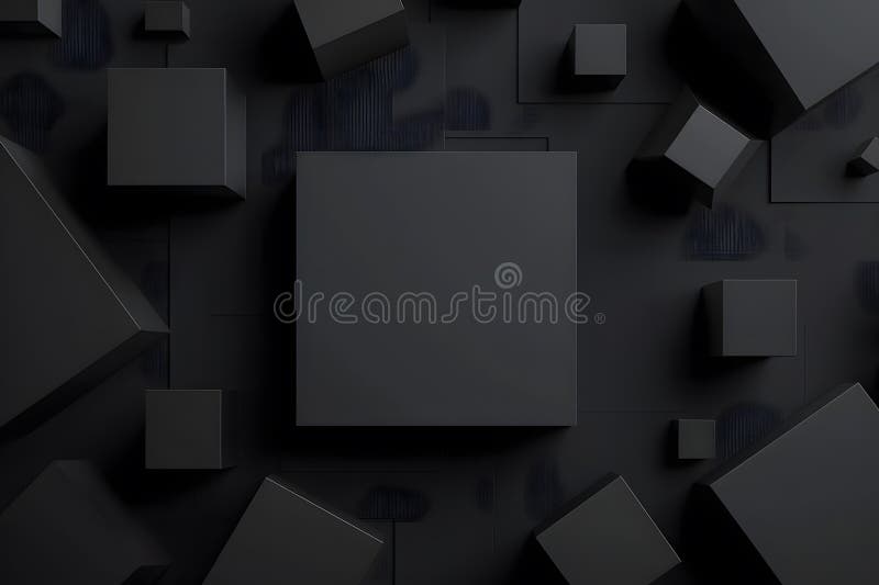 Abstract Black Geometric Wall royalty free illustration