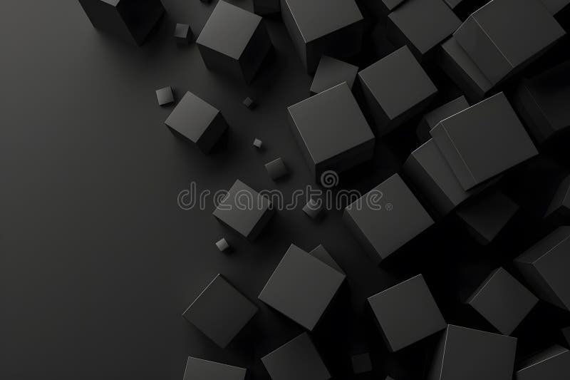 Abstract Black Geometric Wall royalty free illustration