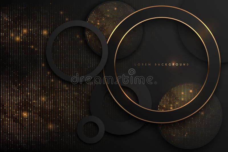 Abstract Black and Gold Luxury Background Stock Vector - Illustration of  effect, disco: 186046738