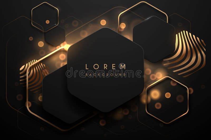 Abstract Black and Gold Luxury Background Stock Vector - Illustration