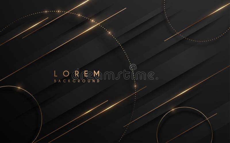 Abstract black and gold luxury background