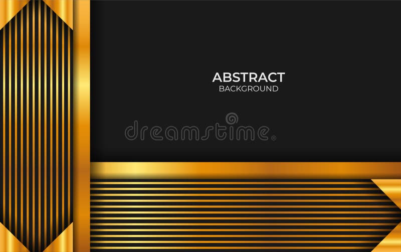 Abstract Black and Gold Style Stock Vector Illustration of halftone