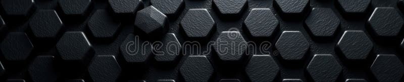 Abstract black hexagonal pattern, textured surface, pattern, polygon stock illustration