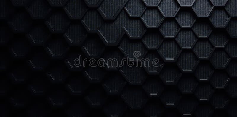Abstract black hexagonal texture, geometric dark pattern, geometric texture, hexagonal background, geometric design vector illustration